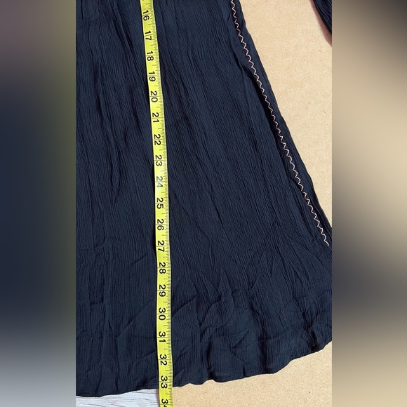 Free People Dress Small Black Embroidery V Neck - Picture 8 of 8